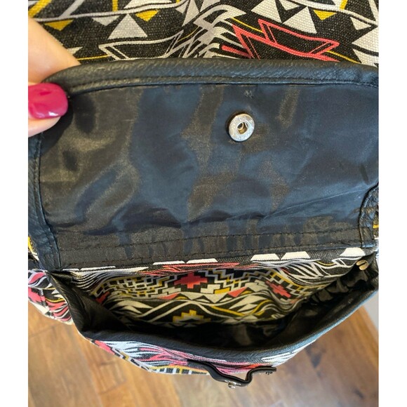 Aztec Backpack Tribal Print Canvas Cotton Multiple Pockets Adjustable Straps - Picture 5 of 9